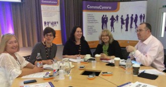 @caroblack tabletop session designing a low-cost campaign at the @CommsCymru spring conference in Swansea