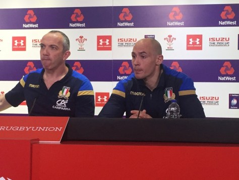 Italian coach and captain at the post-match press conference
